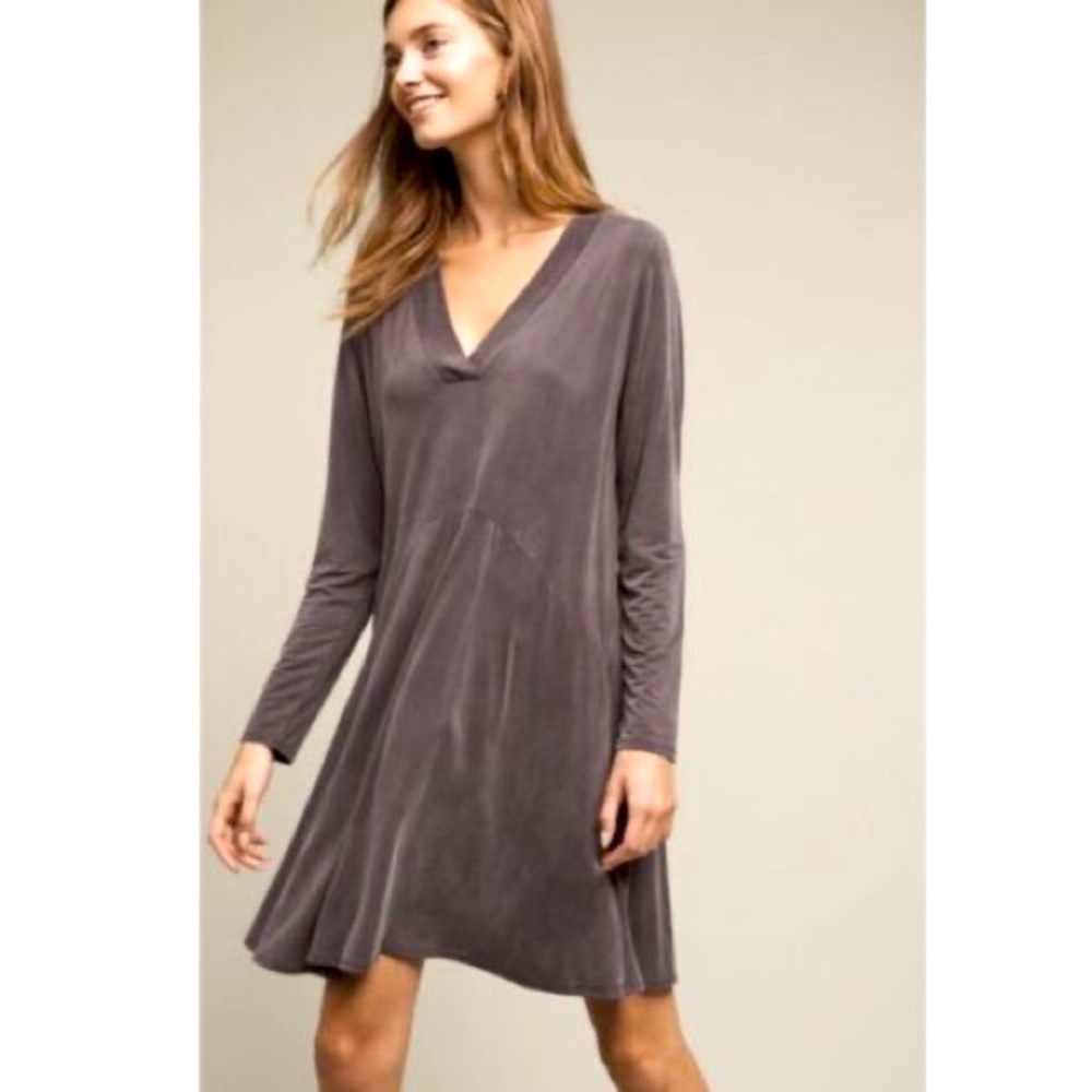 Anthropologie Small Dolan Left Coast Toute V-Neck Dress Plum Purple